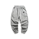 Man Fall Outfis Autumn Solid Color Exercise Casual Pants Men and Women All-Matching Wide Leg Ankle-Tied Sweatpants