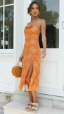 Kendall Jenner Wedding Guest Dress Slim Fit Slit Suspender Dress Sexy Swing Collar Backless Evening Dress