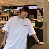 Men T-shirt Loose and Simple Top Half Sleeve
