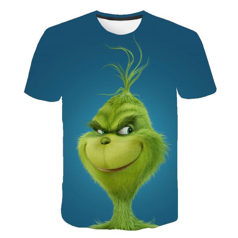 Men and Women Grinch Shirt Summer 3D Pattern Funny T-shirt