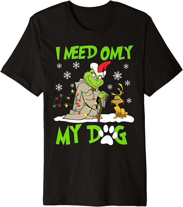 Men and Women Grinch Shirt Christmas Plaid Grinch Pattern T-shirt