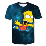 The Simpsons T Shirts Printed Milk Silk Cute