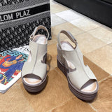 Platform Heels for Women Summer Muffin Peep Toe High Heels
