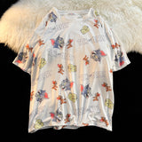 Tom And Jerry T Shirt Cartoon Cat And Mouse Printed Loose