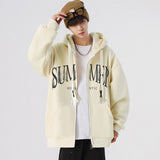 Men Hoodie Cardigan Sweater Spring and Autumn Hooded Casual All-Matching