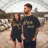 Askyurself T Shirt Summer Letter Print Short-Sleeve T-shirt