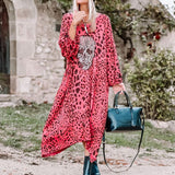 Kendall Jenner Wedding Guest Dress Leopard Print Long Sleeve Casual