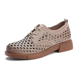 Highway Flat Sandals Hollow Retro Lace-up Sandals
