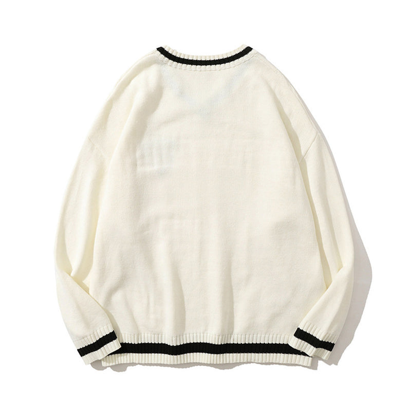 Men Sweater Men's V-neck Sweater Autumn