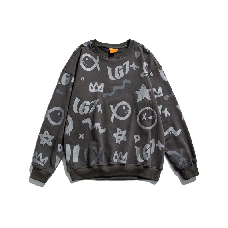 Crew Neck Sweatshirts for Men Men's Autumn Casual Crew Neck Top Loose Sweater