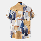Camp Collar Shirt Printed Short Sleeve Shirt