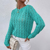 Women Pullover Knit Sweater Beach Overclothes Hollow Sweater off-Shoulder Sweater for Women