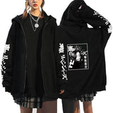 Anime Hoddies Tokyo Revengers Zipper Sweater Fleece Couple Coat Men