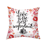 Valentine's Day Pillow Covers 4 Piece Random Styles Together, Printed Couple Love Love Heart Flowers Back Cushion