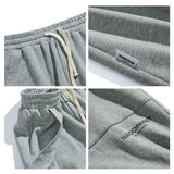 Man Fall Outfis Autumn Solid Color Exercise Casual Pants Men and Women Loose All-Matching Wide Leg Ankle-Tied Sweatpants