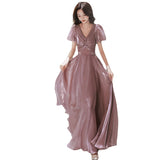 Mauve Dress Bridesmaid Purple Evening Dress Gown