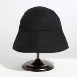 Women Bucket Hat Fisherman Cover Face Solid Color Wide Brim Bucket