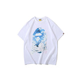 Bathing Ape T Shirt Spring and Summer Short Sleeve Mount Fuji Printed Fashion Casual T-shirt