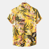 Camp Collar Shirt Floral Print Short Sleeve Shirt