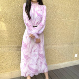 MIDI Mauve Wrap Dress Spring/Summer Mini Purple Loose Women's Dress