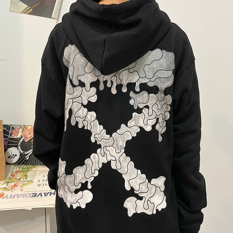 off White Hoodie Pullover Sweater Ow Men and Women Baggy Coat