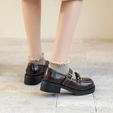 Mary Jane Shoes Autumn Mary Jane Shoes Women'S Summer Vintage Leather Shoes