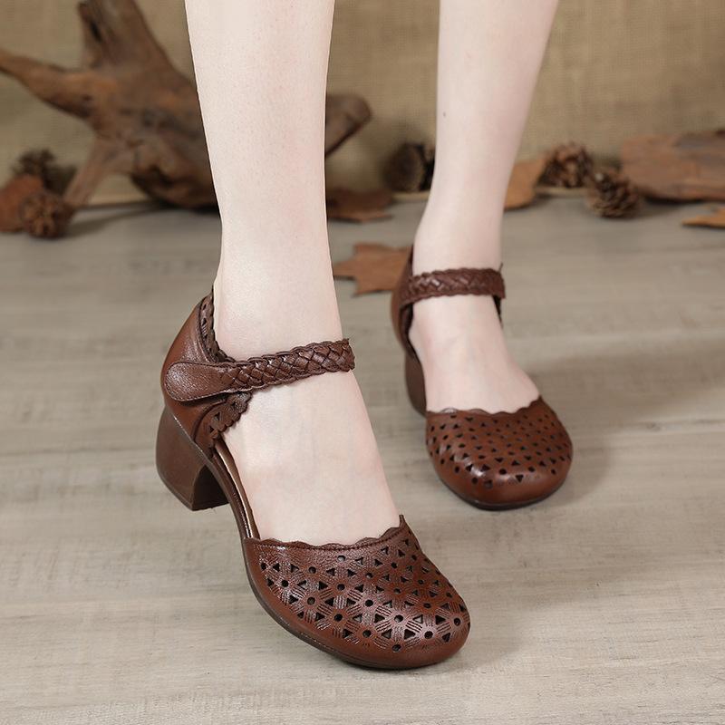 Highway Flat Sandals Summer Breathable Hollow Out Hole Sandals Women