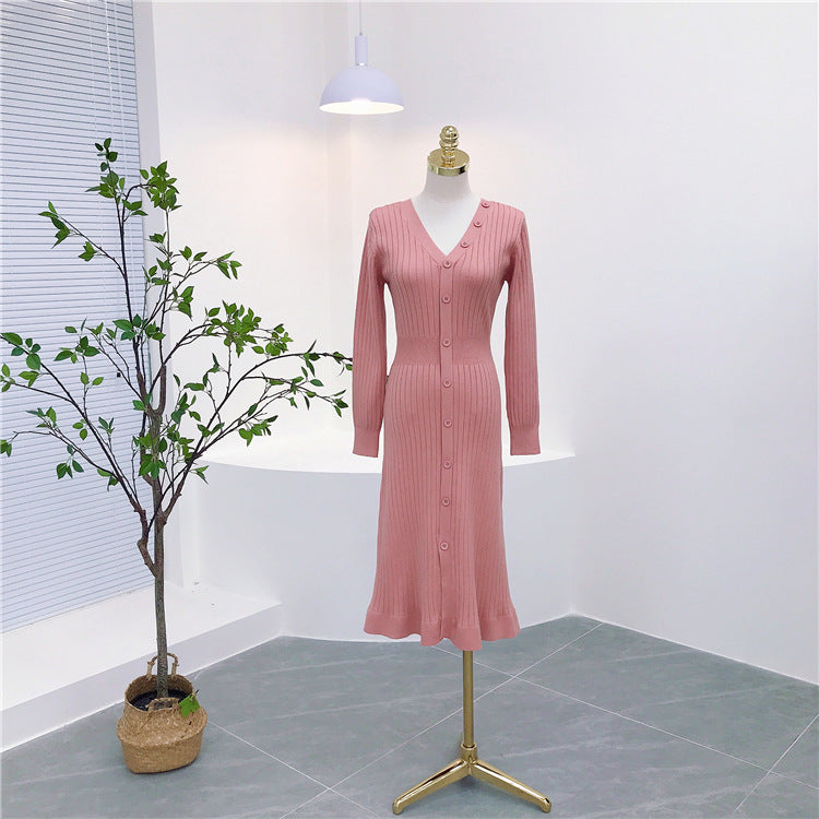 MIDI Mauve Cocktail Dress Autumn and Winter Dress Inner Dress Women