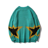 Men Sweater Letter Jacquard Crew Neck Pullover