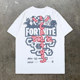 Rave Outfits Men T Shirt round Neck Short Sleeve Fashion Print