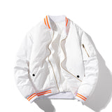 Varsity Jacket Baseball Uniform Men'S Solid Color Casual Able