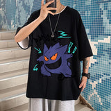 Men T-shirt round Neck Letter Print Loose