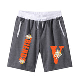 Vlone Shorts Printed Summer Men'S Beach Pants Bermuda Shorts