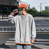 Men's Sweatshirt Autumn Crew Neck Embroidery