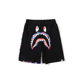 Bathing Ape Shorts Shark Head Black Shorts Men's and Women's Fashion Tether Shorts