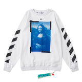 Off White Sweatshirts Printed Loose Sweatshirt Round Neck Bottoming Shirt