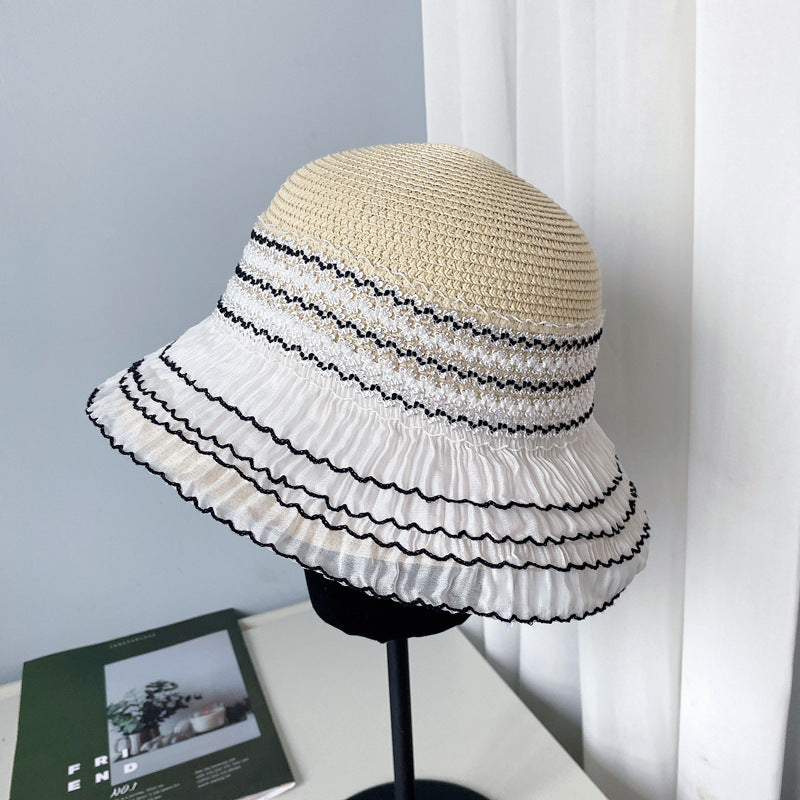 Lorna Murray Hats Lace Bucket Hat Children Spring/Summer Sun-Proof Straw Hat