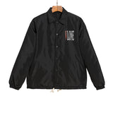 Vlone Jean Jacket Printed Baseball Uniform Cotton Jacket Outside