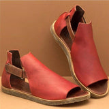 Women Open Toe Sandals Flats Summer Open Toed Low Heel Plus Size Women's Sandals