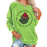 Men and Women Grinch Sweater Christmas Cute round Neck Sweater