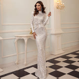 Skin Tight Long Dresses Long Sleeve Dress Fishtail