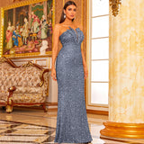 Skin Tight Long Dresses Sequined Banquet Dress for Women