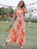 Nine Britton Dress Spaghetti-Strap Floral Print Swing Cake Dress