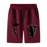 Vlone Shorts Summer Printed Casual Loose Plus Size Sports