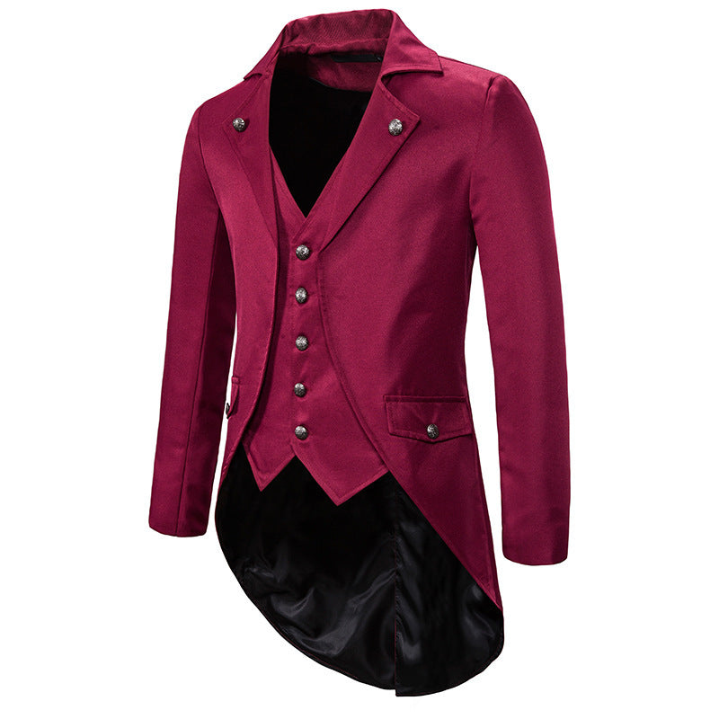 Men Prom Outfits Solid Color Multi-Grain Single-Breasted Lapel