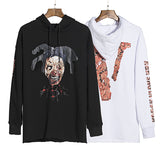 Vlone Hoodie Vloe Autumn And Winter Printed Back Large V Hoodie Casual Hooded Jacket