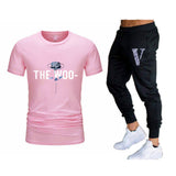 Vlone T Shirts & Pants 2 Piece Set Summer Men'S Short Sleeve T-Shirt Loose Leisure Sports