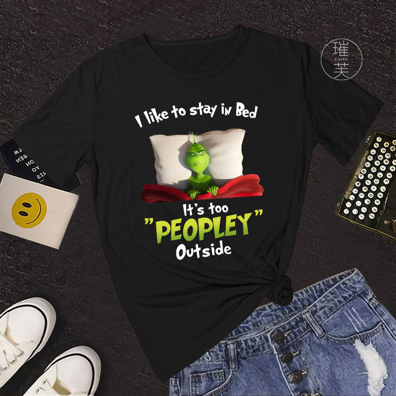 Men and Women Grinch Shirt Christmas Grinch Printed T-shirt