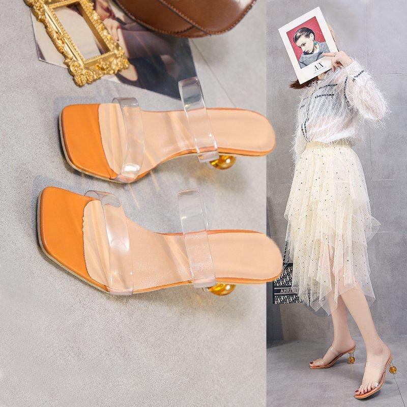 High Heels Slides Summer Slippers with Large Size