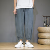 Men Trousers Loose Tappered Stitching